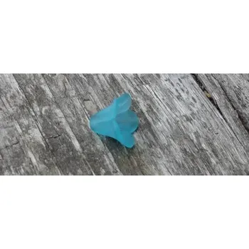 Materiál na výrobu šperku plastový korálek zvonek, 14 x 10 mm, čirý mat