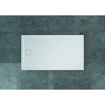 Sprchová vanička SanSwiss LIVADA W20AS 80x120x3,7 cm obdélníková sprchová vanička z litého mramoru BÍLÁ