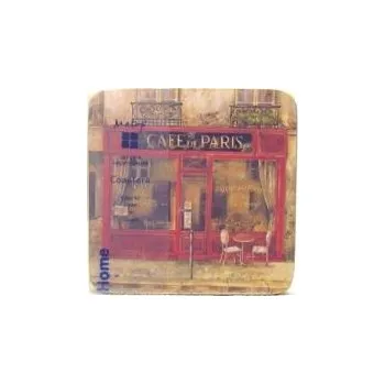 prostírání Korkové prostírání Cafe de Pari, malé - /10,5*10,5 cm/ - 4 ks