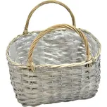 Vingo Obal na květináč - šedá taška Rozměry (cm): 35x25, v. 18, s uchy 31