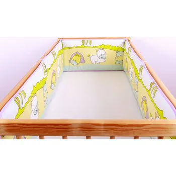 JAN peří Mantinel do postýlky/méďa modrý na pláži - Mantinel 120x60x120x60 cm/méďa modrý na pláži