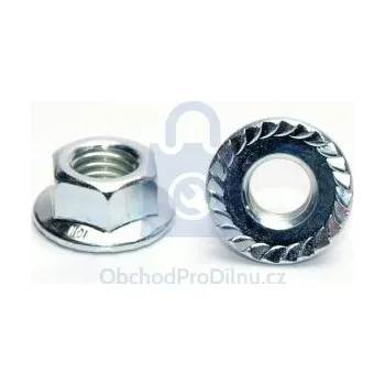 Matice Matice 6HR s límcem ozubeným, DIN 6923, pev.10, zinkovaná M16, balení 1 ks