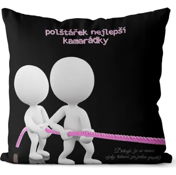 Dekorativní polštářek Polštář Za jeden provaz – kamarádka (Velikost: 40 x 40 cm)