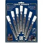 Sada Securit 7 tenkých křídových popisovačů 1-2 mm v blisteru, bílý