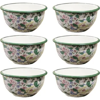 Souprava smaltovaných misek, průměr 13 cm 6 ks DECOR