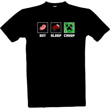 Pánská móda Tričko s potiskem Eat Sleep Creep 2 pánské
