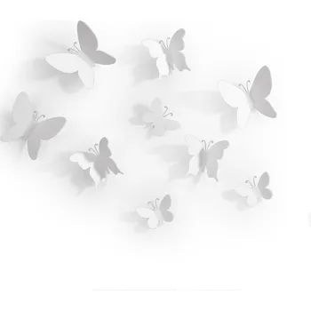 Samolepící dekorace Umbra Mariposa 9 ks bílá