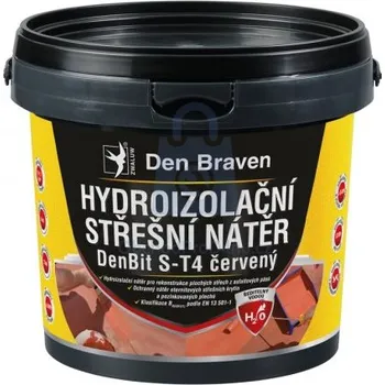 Penetrace Nátěr hydroizolační střešní DenBit S-T4, Den Braven 5 kg (kbelík) červená, balení 1 ks