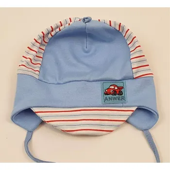 Čepice Polsko Chlapecká bavlněná čepice Kvído Světle modrá