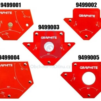 Příslušenství ke svářečce Magnet úhlový pro svařování, Graphite 102x155x17 úhel 90/45°, balení 1 ks