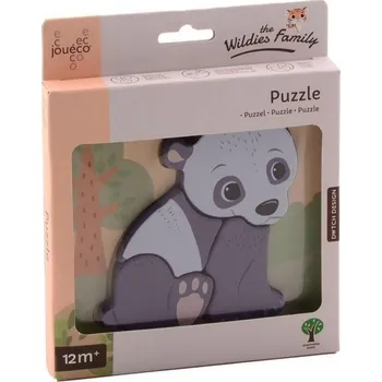 puzzle pro nejmenší Jouéco The Wildies Family dřevěné mini puzzle Bear
