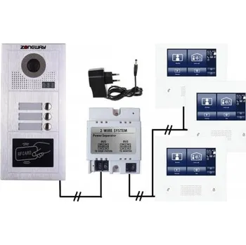 Set videozvonku ZONEWAY ZW-432M + ZW-619-3D