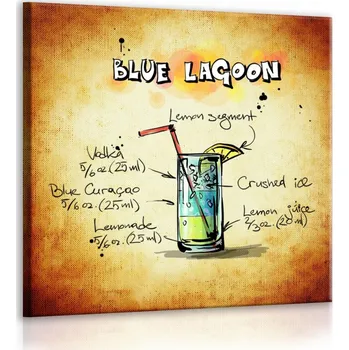 Obraz Malvis ® Obraz cedule Blue Lagoon Velikost (šířka x výška): 30x30 cm