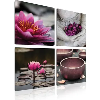 Obraz Malvis ® Vícedílný obraz Růžová relaxace Velikost (šířka x výška): 50x50 cm