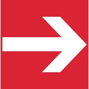 Značení Směrová šipka k zařízení PO vpravo x vlevo - samolepka 200 x 200 mm