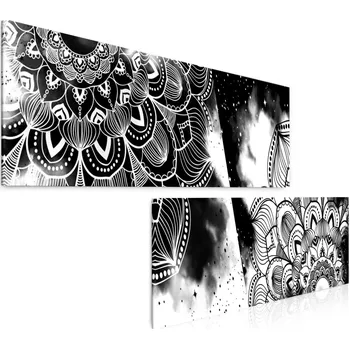 Malvis ® Bíločerná mandala Velikost: 158x77 cm