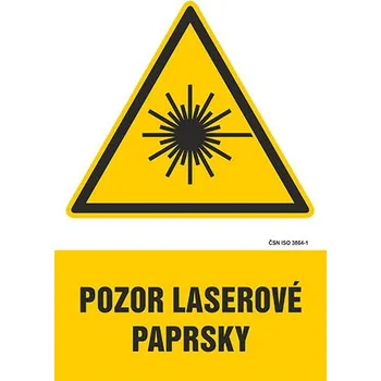 Značení Pozor, laserové paprsky - tabulka 140 x 200 mm