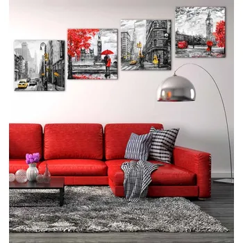 Malvis ® Čtyřdílný obraz krásy velkoměsta Velikost (šířka x výška): 50x50 cm