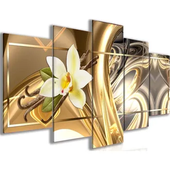 Malvis ® Obraz Abstraktní vanilka zlatá Velikost: 200x100 cm