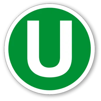 Označení "U" dle CEMT - kruhová samolepka Ø 150 mm