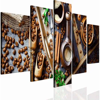 Obraz Malvis ® Pětidílný obraz Kávové pokušení Velikost: 200x90 cm