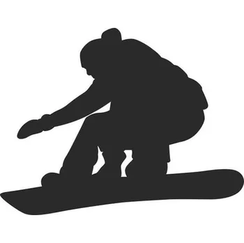 Samolepící dekorace SI0110027B - snowboard1 - 100 x 80 mm doleva