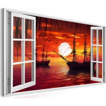 Malvis ® Obraz okno lodě na moři Velikost (šířka x výška): 60x40 cm