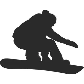 Samolepicí dekorace na vozidlo SI0110027C - snowboard1 - 120 x 92 mm doprava