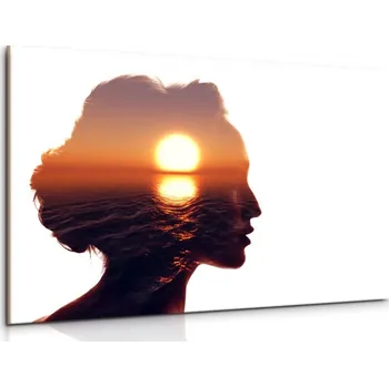 Obraz Malvis ® Obraz Portrét se sluncem Velikost: 60x40 cm