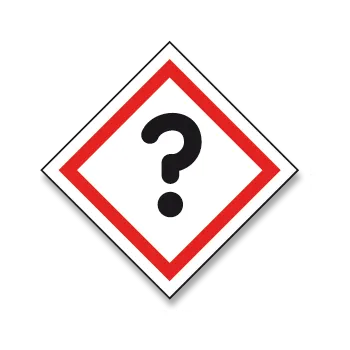 Značení GHS10 - Látky s neznámými vlastnostmi - samolepka 140 x 140 mm