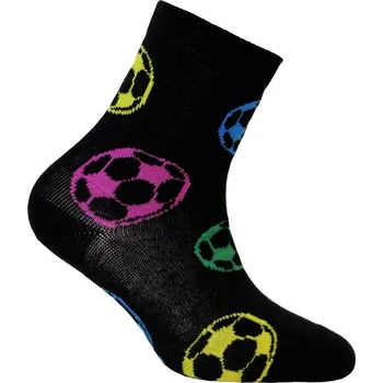 Chlapecké ponožky se vzorem WOLA BAREVNÉ MÍČE černé Velikost: 21-23