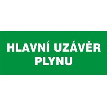 Hlavní uzávěr plynu 17832 tabulka