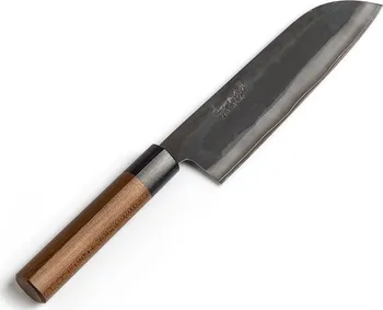 Kuchyňský nůž Yoshida Hamono Kyusakichi Black ZDP189 7305K Santoku nůž 18 cm 