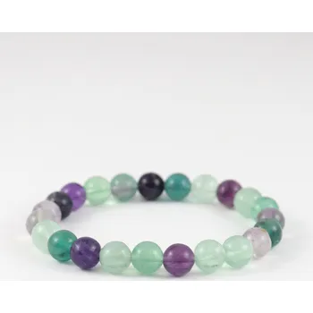 Fluorit, přírodní polodrahokam, náramek z léčivých kamenů