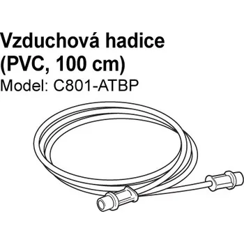 Inhalační hadice PVC, 100 cm - C801,C801-KD a C28P