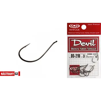 Rybářský háček Jednoháček VANFOOK DS-21B - #4, 10 ks