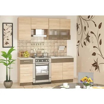 Kuchyňská linka Casarredo Greta 120/180 cm dub sonoma/rivera lanýž