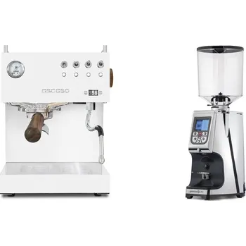Kávovar Ascaso Steel UNO PID, White&Wood + Eureka Atom Specialty 75,…