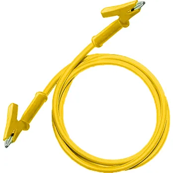 Napájecí kabel Onpira Testovací / laboratorní kabel Ø4 mm Rozměr: 50 cm, Barva: Žlutá, Model: Krokosvorka-krokosvorka