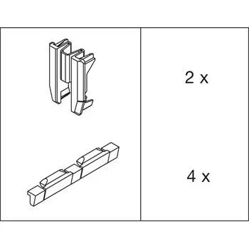 HAWA CLIPO 35 G IS sada koncových krytek, plast antracit