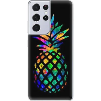 Telefonní příslušenství Odolné silikonové pouzdro iSaprio - Rainbow Pineapple - Samsung Galaxy S21 Ultra