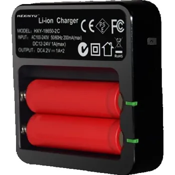 Dvojitá nabíječka pro baterie 18650 - 2C 3,6V/3,7V