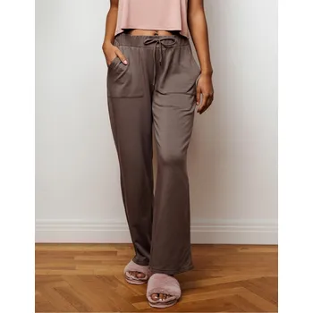 THE BOW ATTITUDE neformální tepláky tmavě šedé BOW06 Barva: Taupe - tmavě šedá, Velikost: L