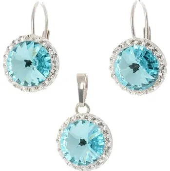 Souprava šperků Stříbrna souprava s krystaly Swarovski STRS0281F