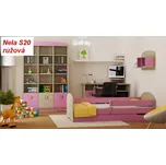 Postel Nela N20S 160/80 cm + matrace + šuplík růžová