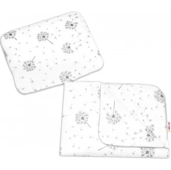 Gadget Baby Nellys 2 dílná sada do kočárku pampelišky bílá/šedá