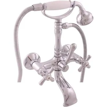 Vodovodní baterie Vanová baterie RAV SLEZÁK Morava se sprchovým setem 150 mm chrom MK360.5/2