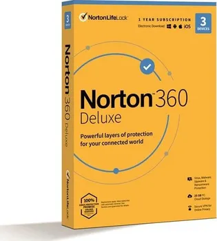 Antivir Norton 360 Deluxe 25 GB VPN elektronická verze