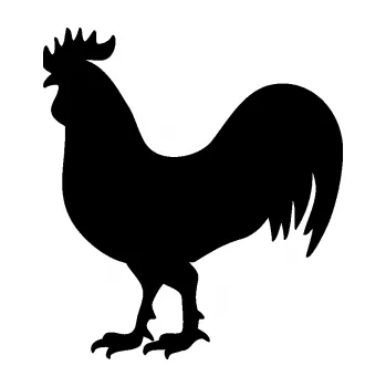 Samolepící dekorace SAMOLEPKA Kohout 002 levá (01 - černá) NA AUTO, NÁLEPKA, FÓLIE, POLEP, TUNING, VLASTNÍ TEXT, TISK, AUTOSAMOLEPKY.cz, POLEPY, OBRÁZEK, LOGO, SAMOLEPKY