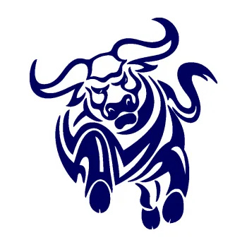 Samolepící dekorace SAMOLEPKA Býk 007 levá (23 - tmavě modrá) NA AUTO, NÁLEPKA, FÓLIE, POLEP, TUNING, VLASTNÍ TEXT, TISK, AUTOSAMOLEPKY.cz, POLEPY, OBRÁZEK, LOGO, SAMOLEPKY